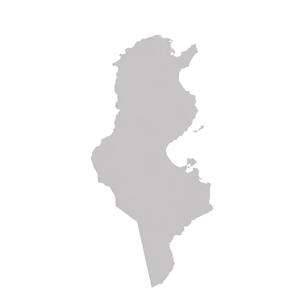Carte de la Tunisie avec les implantations OFF SPACE